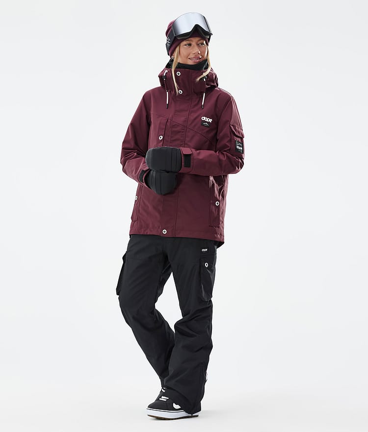 Adept W Snowboard Jacket Women Burgundy, Image 3 of 9