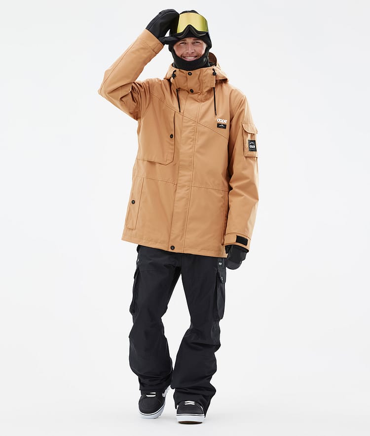 Adept Snowboard Jacket Men Khaki Yellow, Image 3 of 9