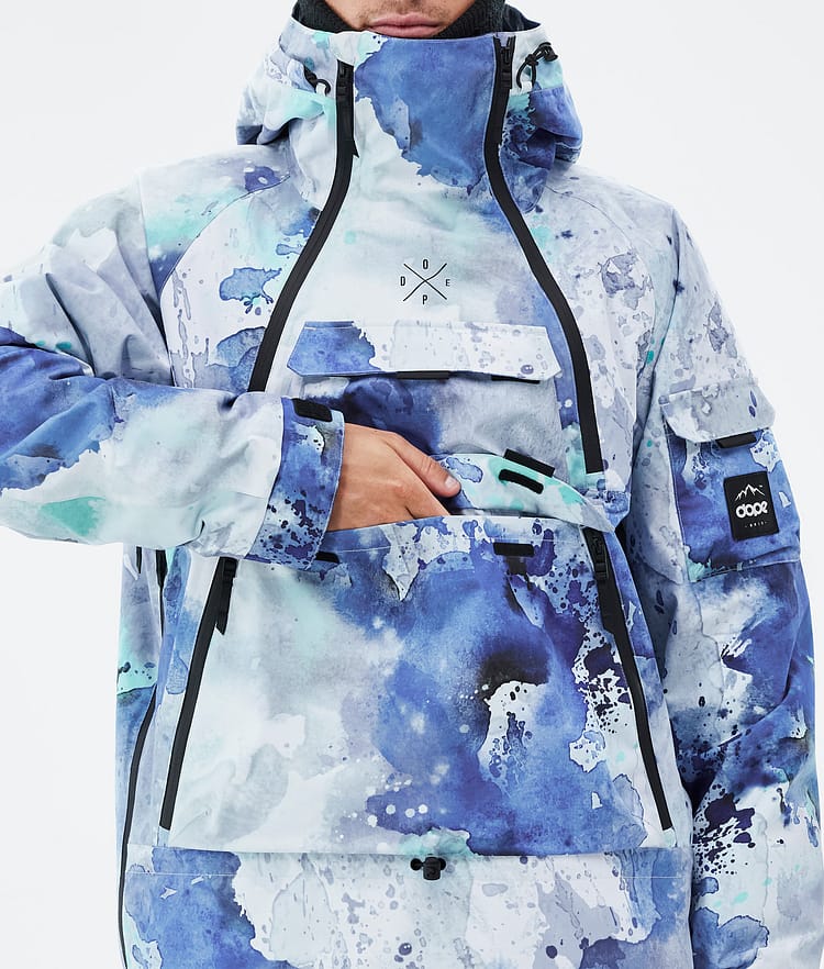 Akin Snowboard Jacket Men Spray Blue Green, Image 9 of 8