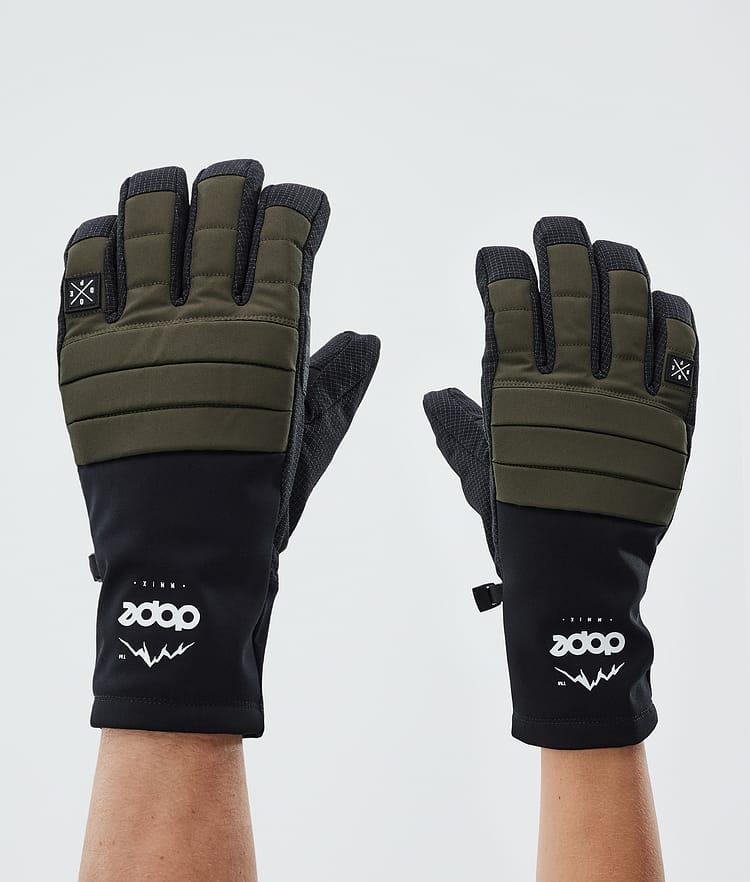 Ace Ski Gloves Olive Green, Image 1 of 5