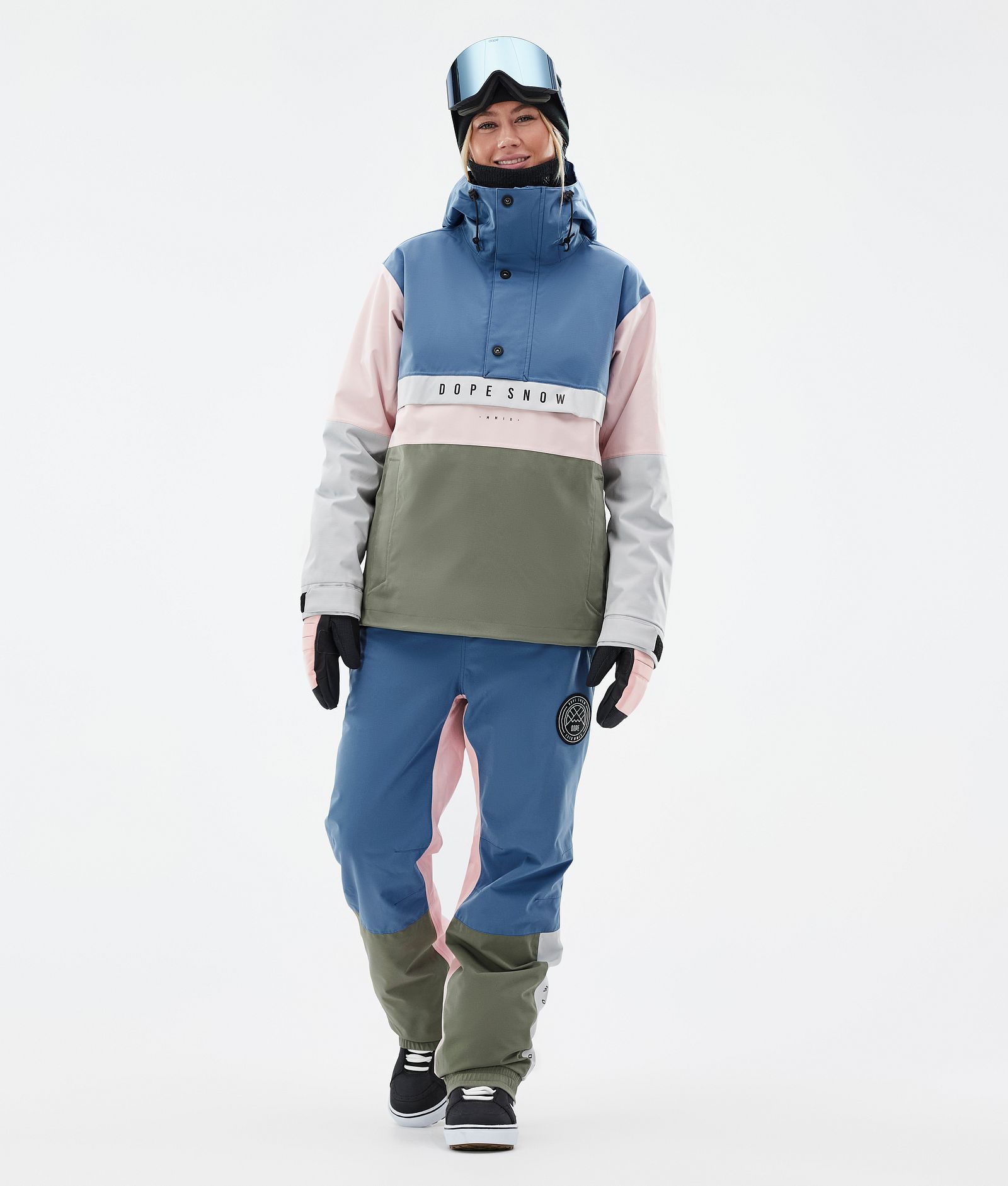 Legacy Track W Snowboard Jacket Women Blue Steel/Light Grey/Soft Pink/Greenish, Image 2 of 8
