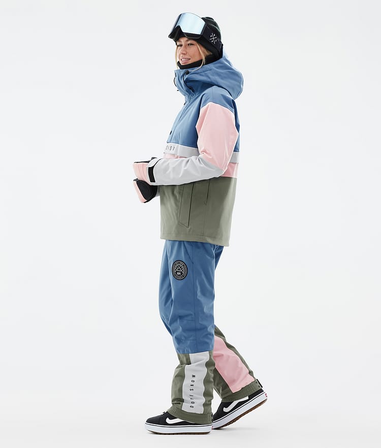 Legacy Track W Snowboard Jacket Women Blue Steel/Light Grey/Soft Pink/Greenish, Image 4 of 8