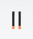 2pc Rips Tape Zip Puller Replacement Parts Men Black/Orange Tip