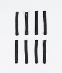 Utilities 8pc Rips Tape Zip Puller Replacement Parts Black/Black Tip