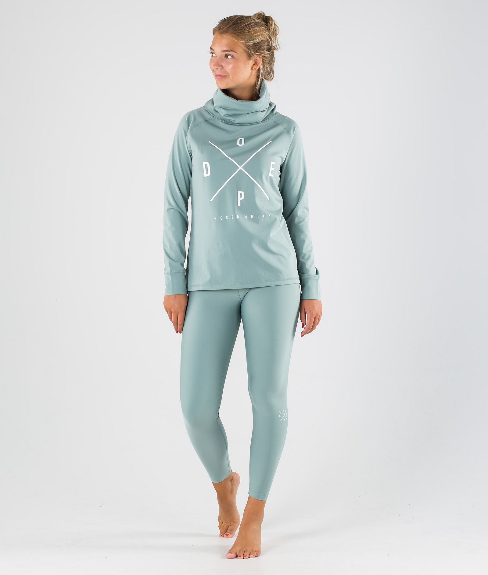 Snuggle W 2021 Legginsy Termoaktywne Kobiety 2X-Up Faded Green, Zdjęcie 5 z 6