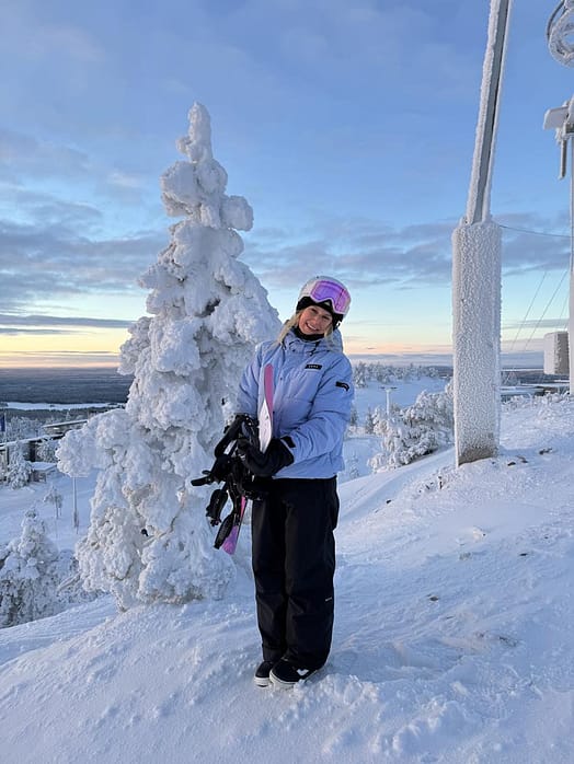 Klient @Sannioksanen w Puffer W Full Zip Kurtka Narciarska Kobiety Light Blue