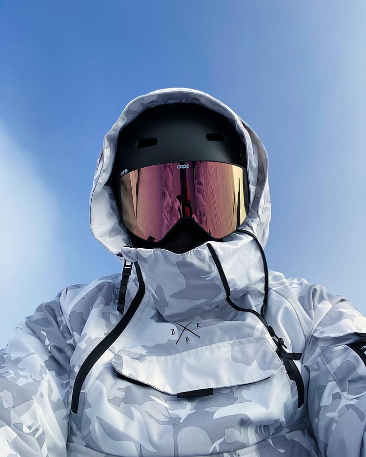 Customer @gioguariscoreal in Akin Snowboard jas Heren Grey Camo