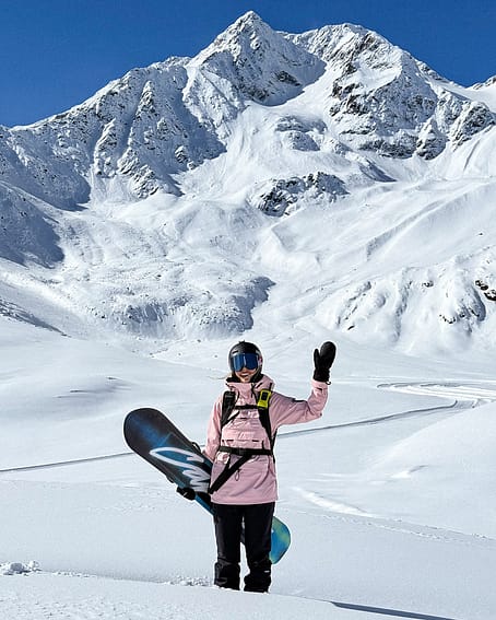 Kunde @xagnr in Akin W Snowboardjacke Damen Soft Pink