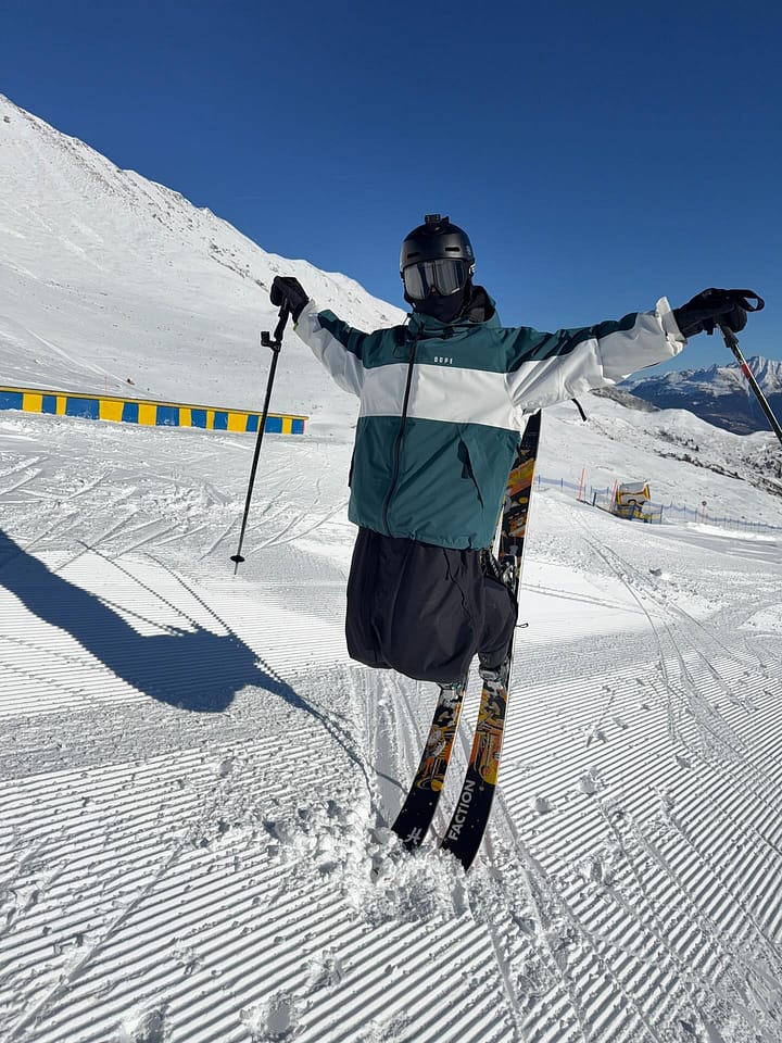 Client @confettyboy dans Spartan Veste Snowboard Homme Stripe Bottle Green/Light Grey Renewed
