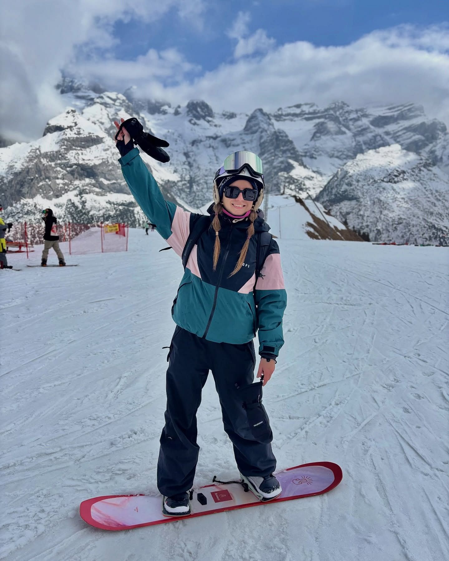 Dope Spartan W Ski Jacket Women Sport Black/Soft Pink/Bottle Green