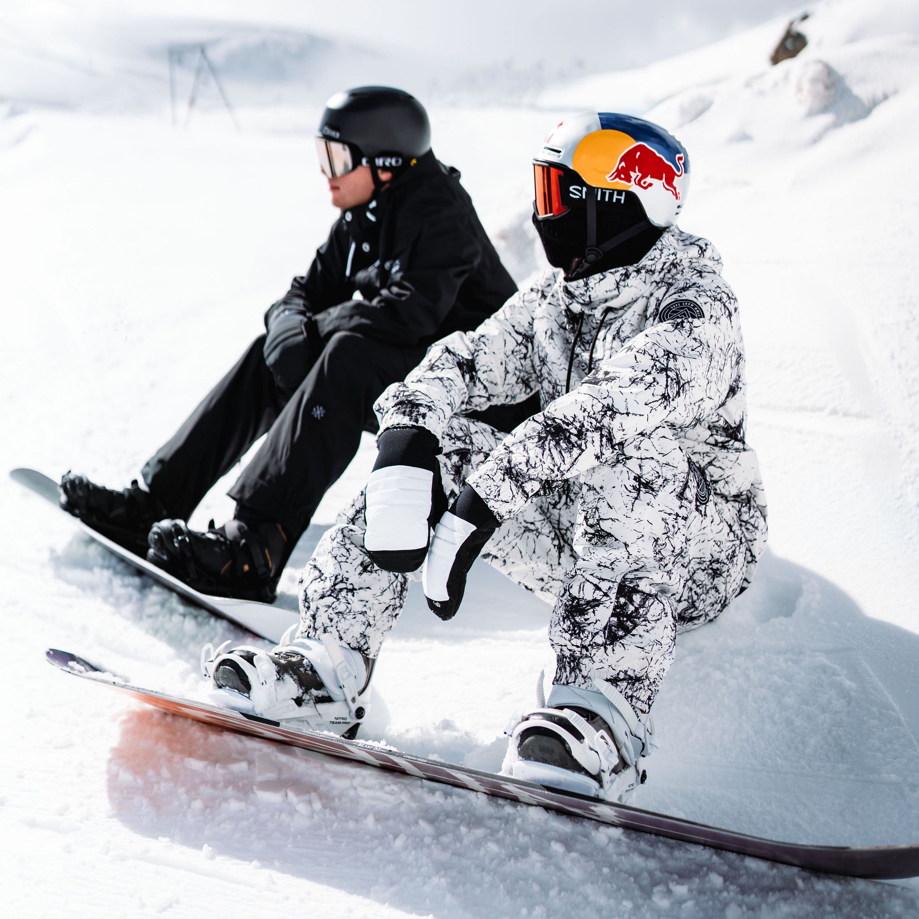 two snowboard riders