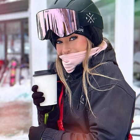 Customer @brookelathamm in Sight Goggle Lens Replacement Lens Ski Champagne Mirror