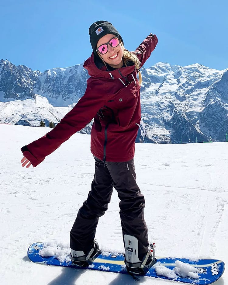Cliente @boho_blondiie en Annok W 21 Chaqueta Snowboard Mujer Burgundy Renewed