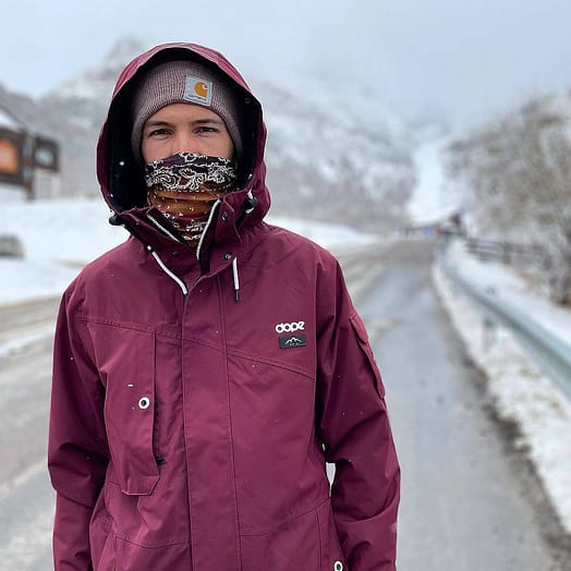 Zákazník @manuelcampagnolo v Adept 2021 Bunda na Snowboard Pánské Burgundy