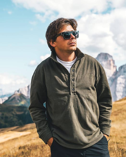 Klient @mattevansfilm w Comfy 2021 Sweter Polarowy Mężczyźni Olive Green