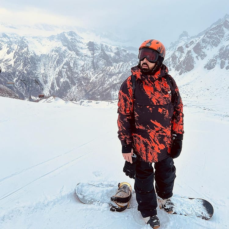 Customer @ciskyinktattoo in Annok 21 Kurtka Snowboardowa Mężczyźni Paint Orange
