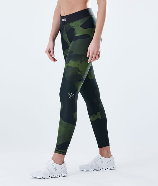 Razor Leggings Damen Green Camo