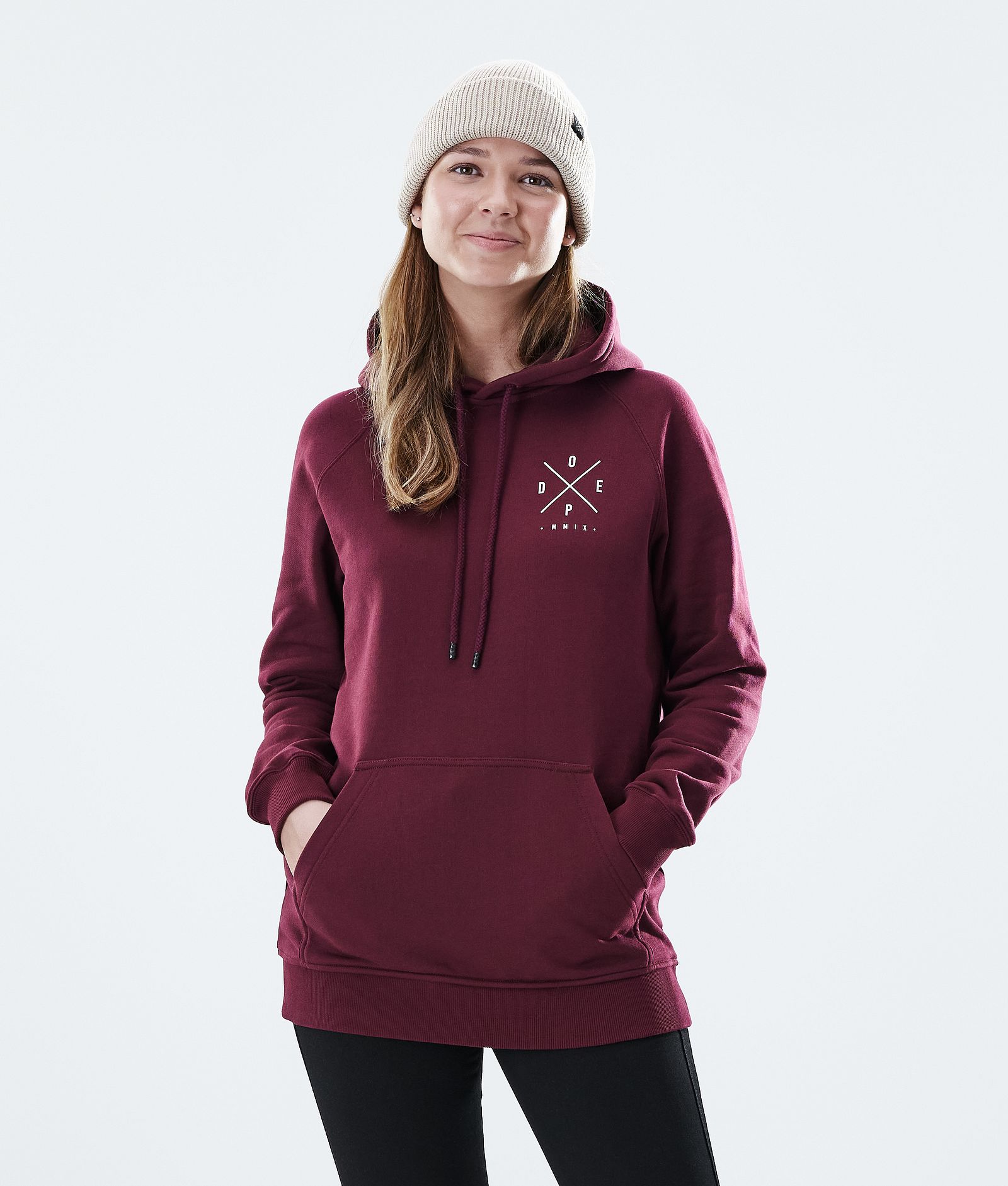 Regular Sudadera con Capucha Mujer 2X-UP Burgundy, Imagen 1 de 8