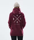 Regular Sudadera con Capucha Mujer 2X-UP Burgundy, Imagen 2 de 8