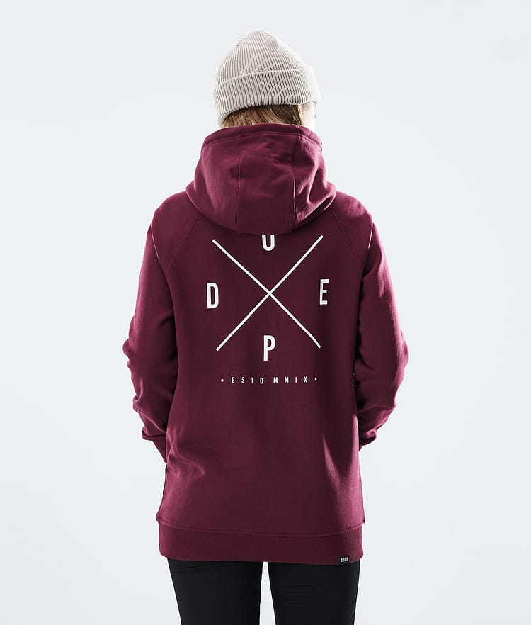 Regular Sudadera con Capucha Mujer 2X-UP Burgundy, Imagen 2 de 8
