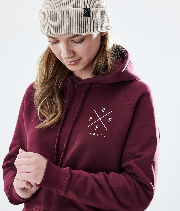 Regular Sudadera con Capucha Mujer 2X-UP Burgundy, Imagen 6 de 8