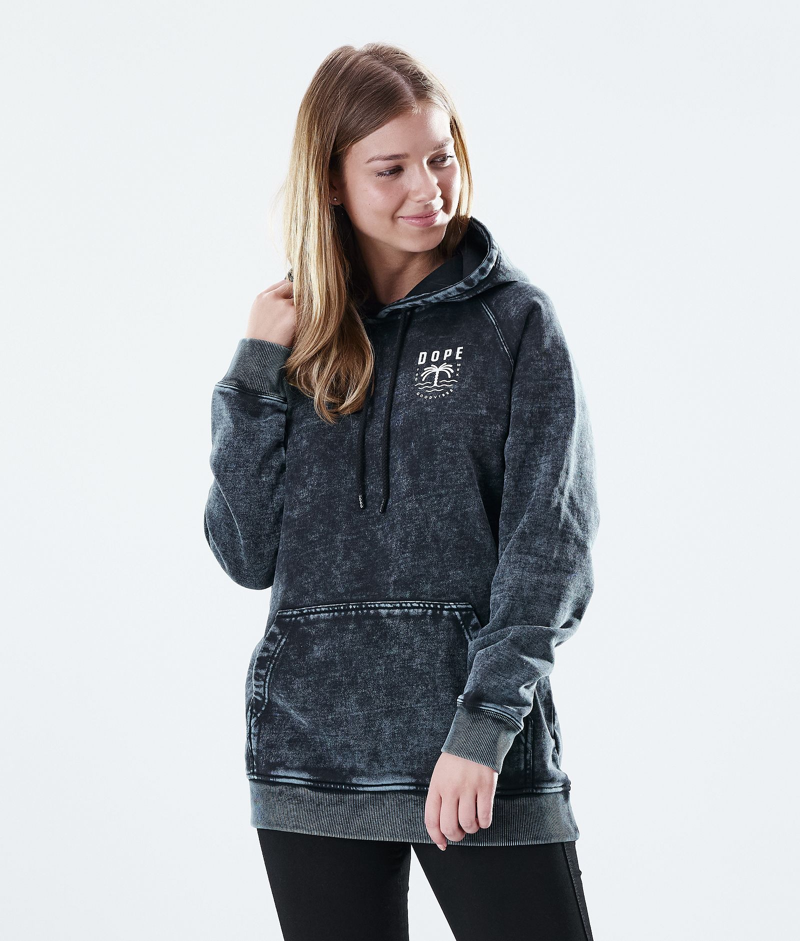 Regular Sudadera con Capucha Mujer Palm Bleached Black, Imagen 1 de 8