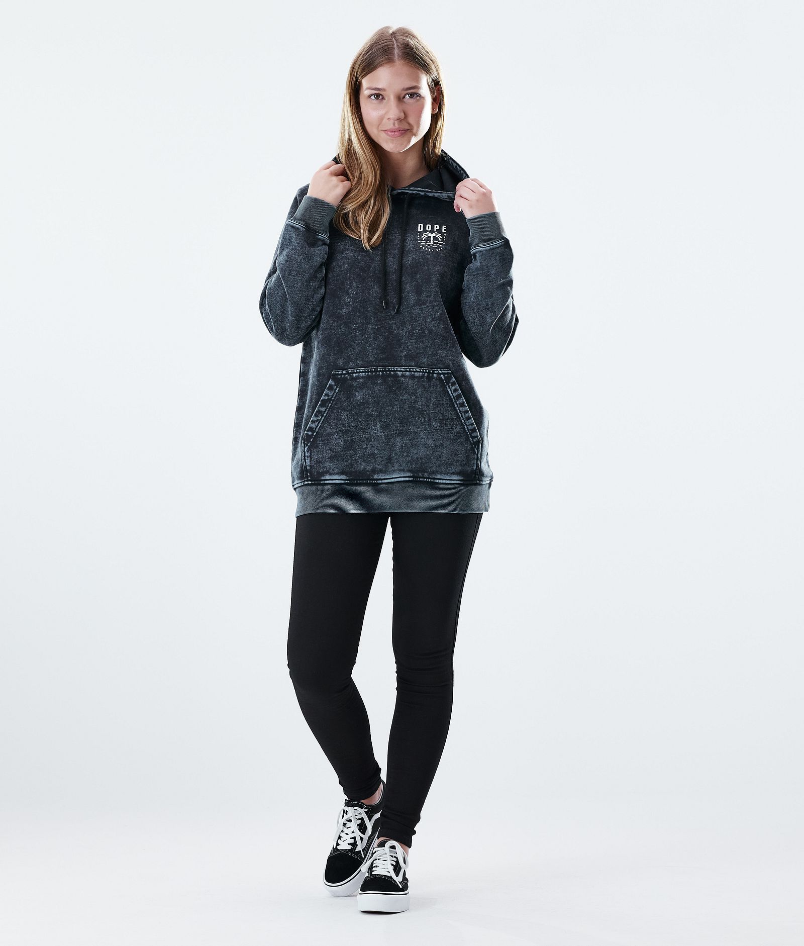 Regular Sudadera con Capucha Mujer Palm Bleached Black, Imagen 3 de 8