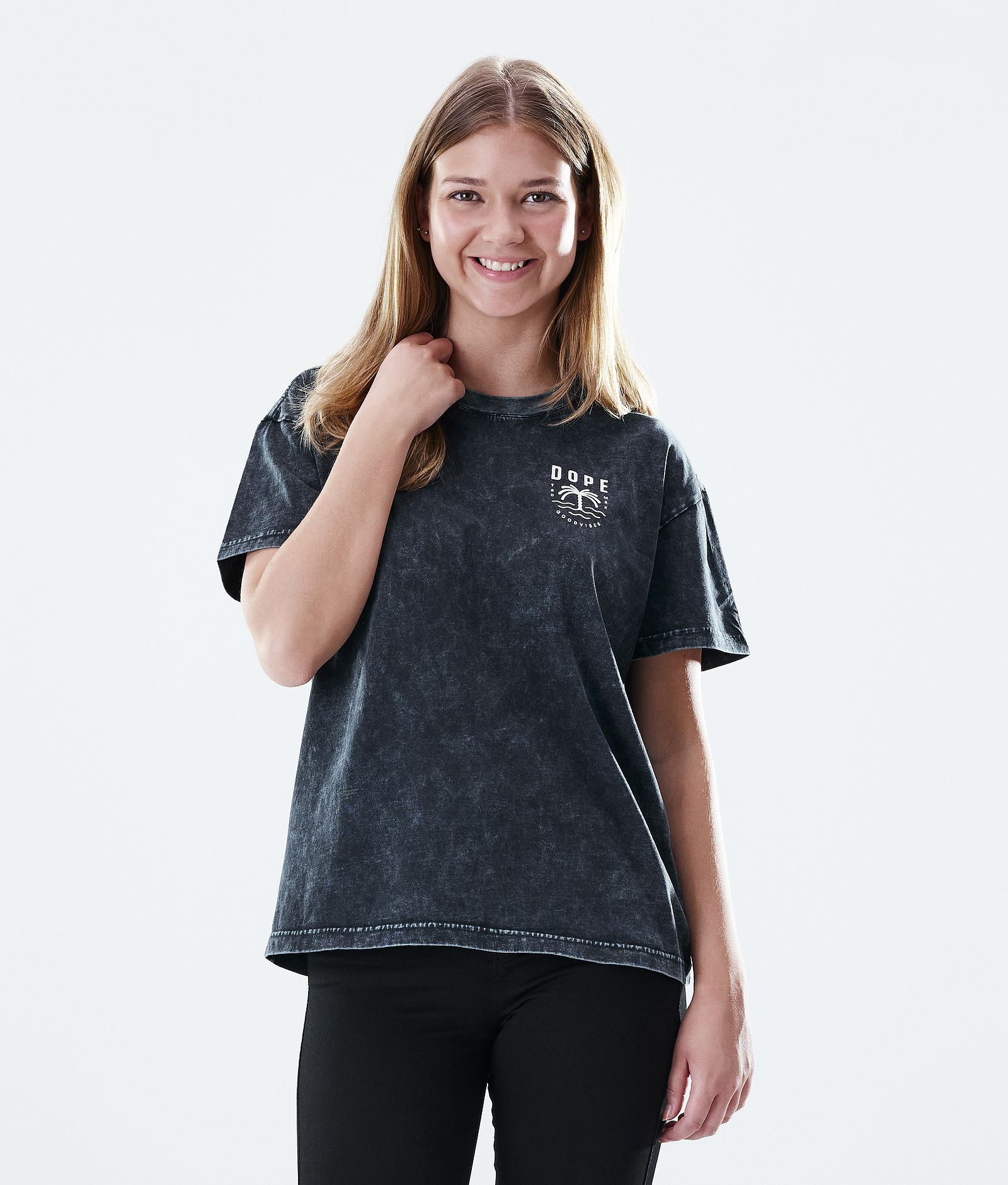Regular Camiseta Mujer Palm Bleached Black, Imagen 1 de 7