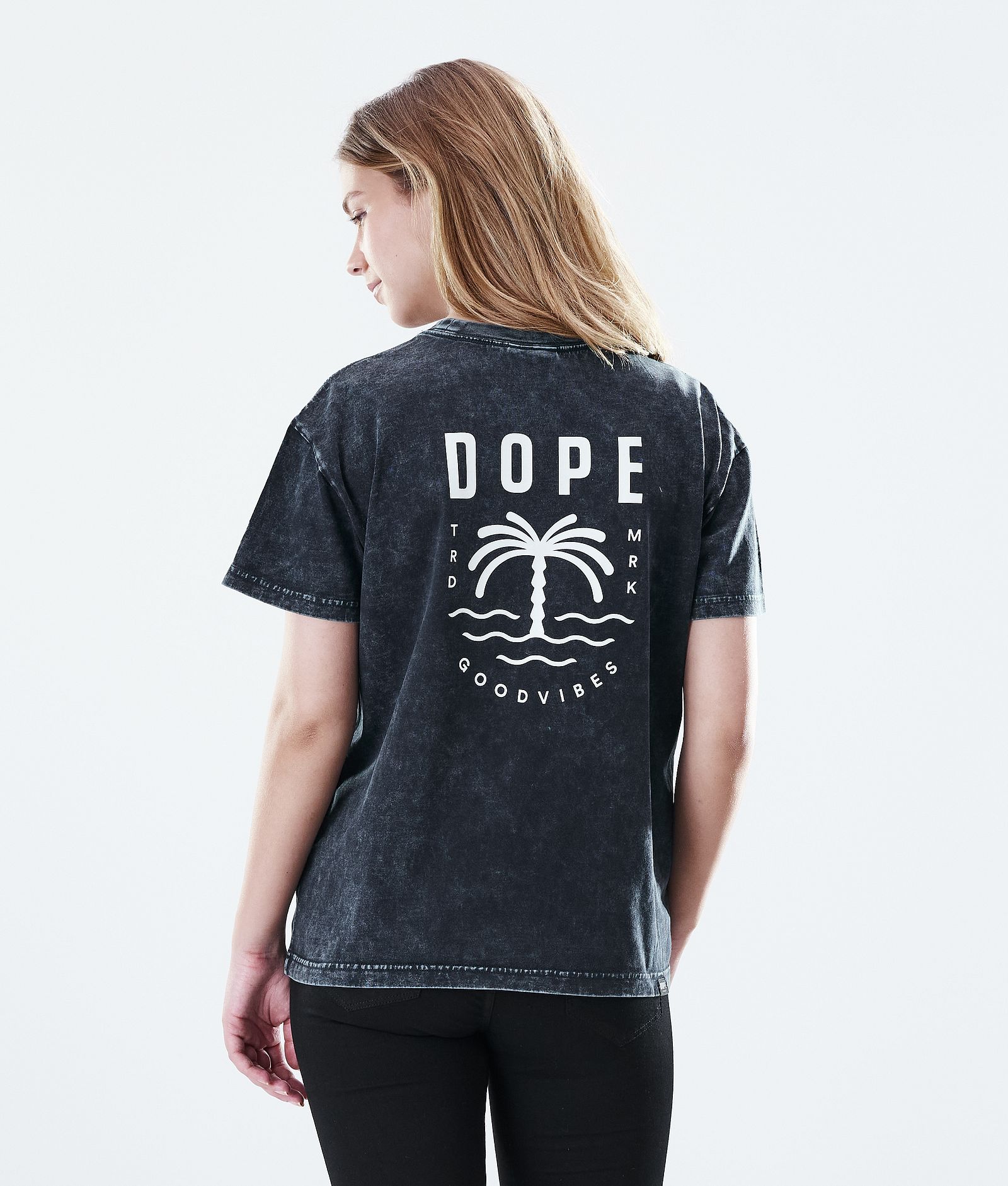 Regular Camiseta Mujer Palm Bleached Black, Imagen 2 de 7