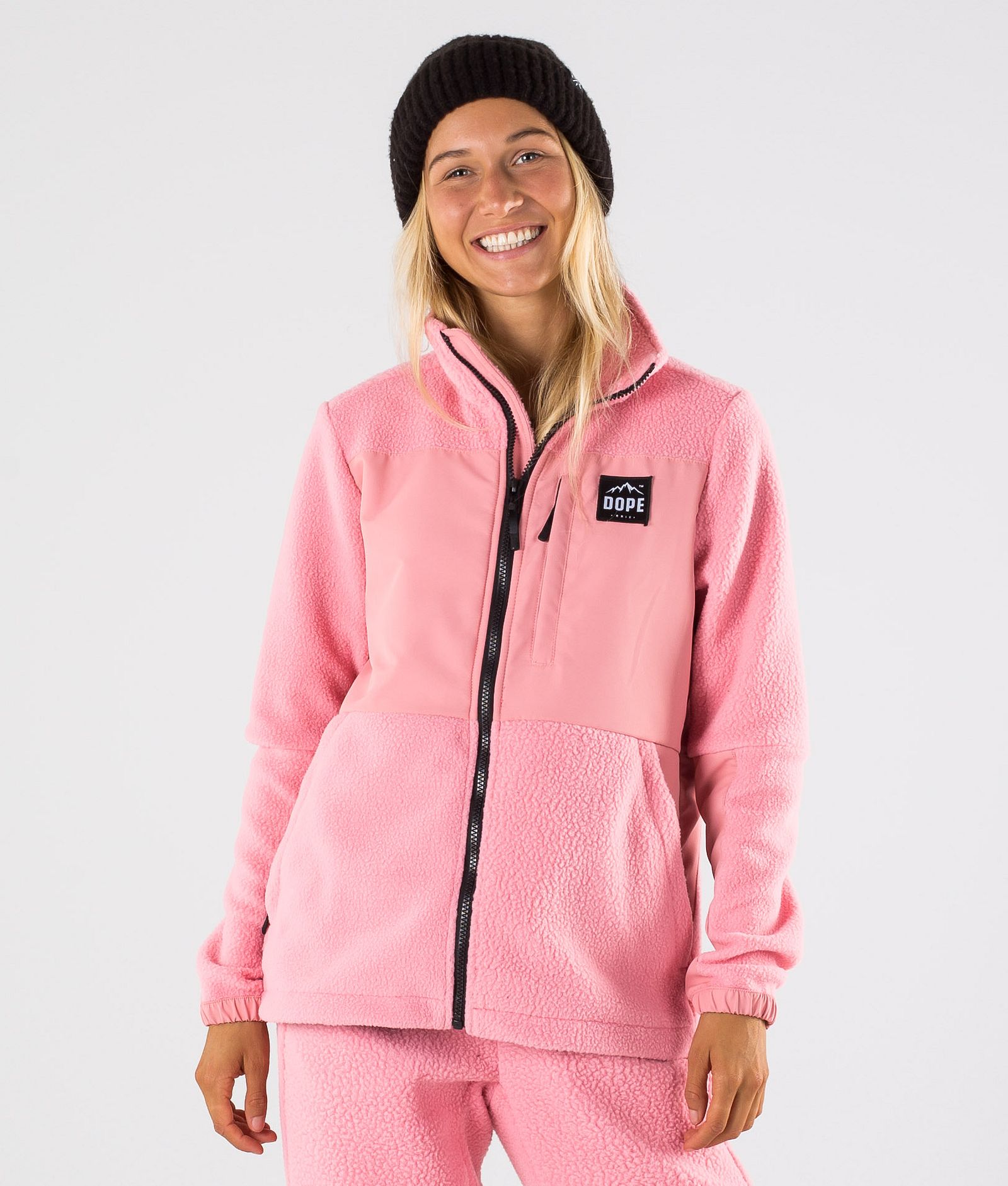 Ollie W Fleece-hoodie Dame Pink
