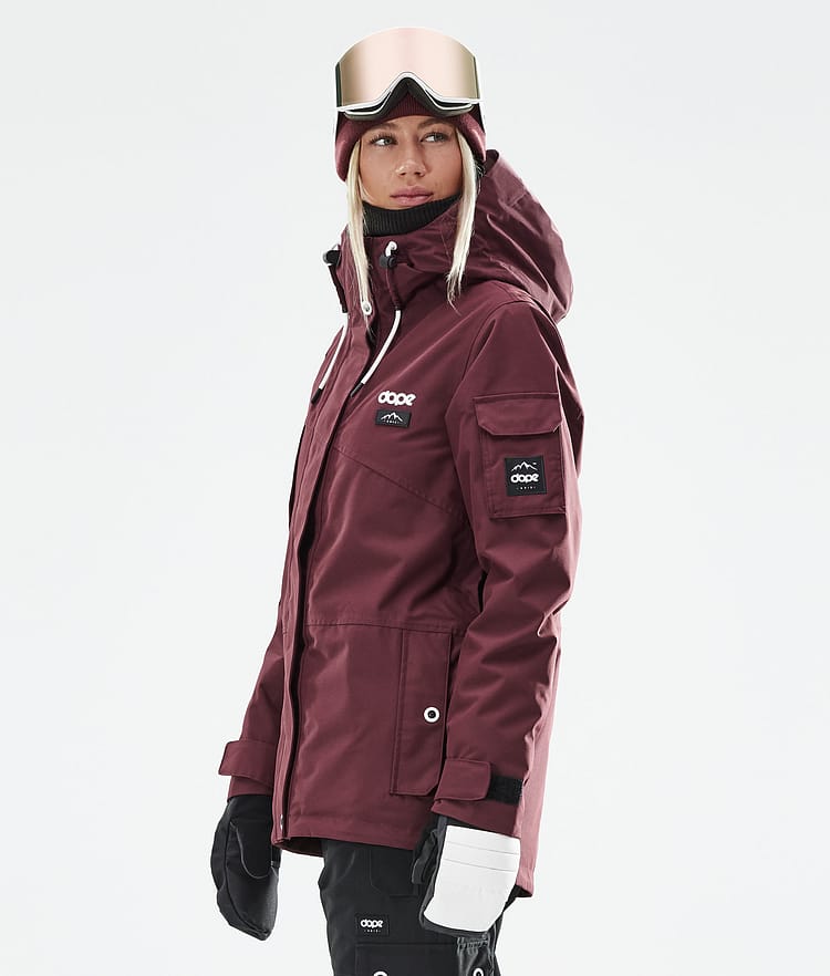 Adept W 21 Kurtka Narciarska Kobiety Burgundy, Zdjęcie 7 z 11