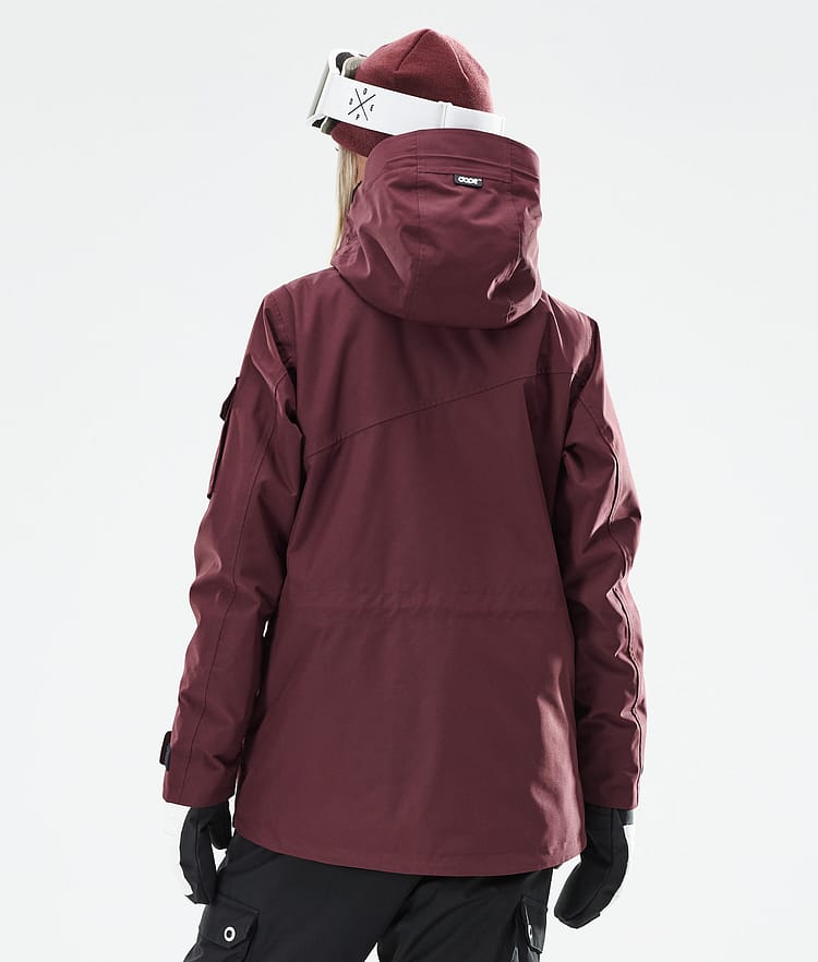 Adept W 21 Kurtka Narciarska Kobiety Burgundy, Zdjęcie 8 z 11