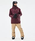 Adept 2021 Lyžařská Bunda Pánské Burgundy, Obrázek 4 z 11