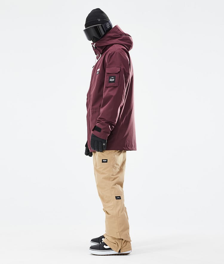 Adept 2021 Bunda na Snowboard Pánské Burgundy, Obrázek 5 z 11
