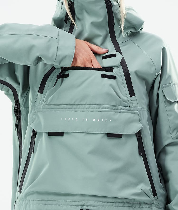 Akin W 21 Kurtka Snowboardowa Kobiety Faded Green, Zdjęcie 11 z 11