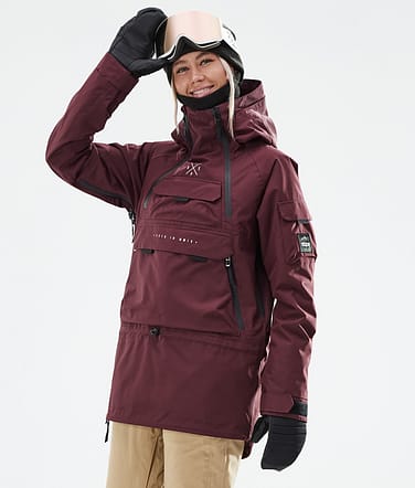 Akin W 2021 Lyžařská Bunda Dámské Burgundy