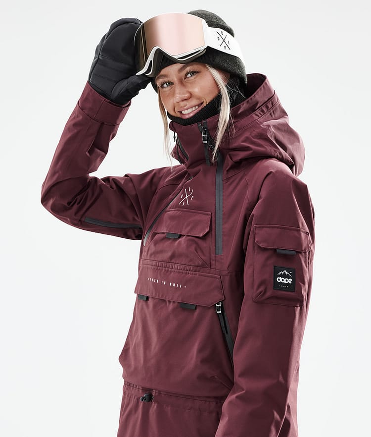 Akin W 2021 Bunda na Snowboard Dámské Burgundy, Obrázek 3 z 11