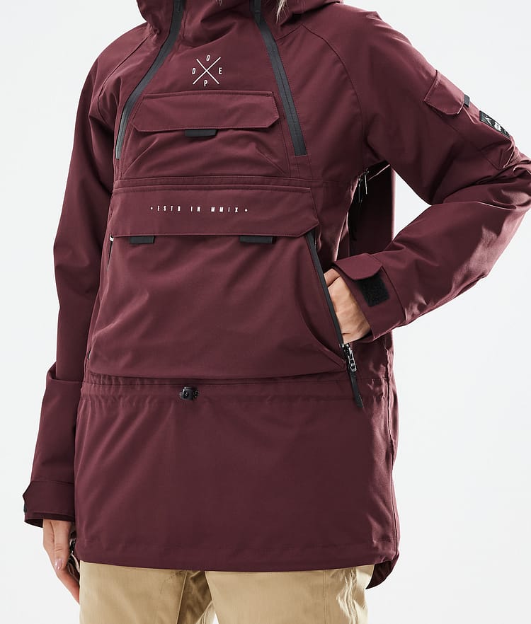 Akin W 2021 Bunda na Snowboard Dámské Burgundy, Obrázek 9 z 11