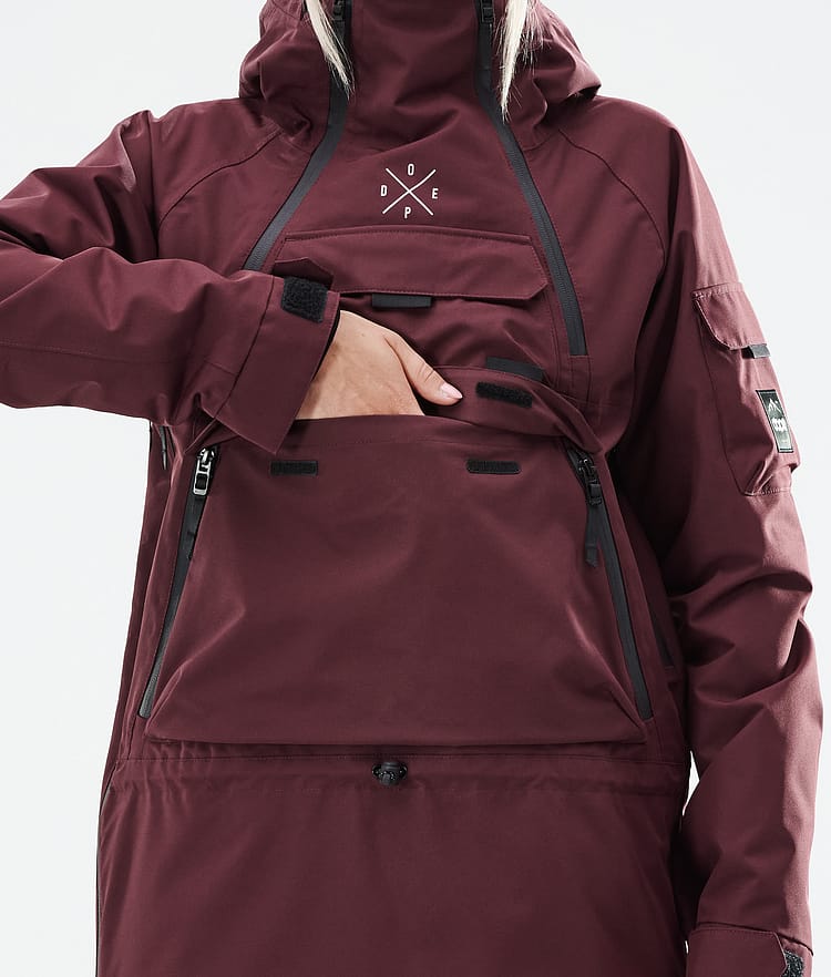 Akin W 2021 Bunda na Snowboard Dámské Burgundy, Obrázek 10 z 11