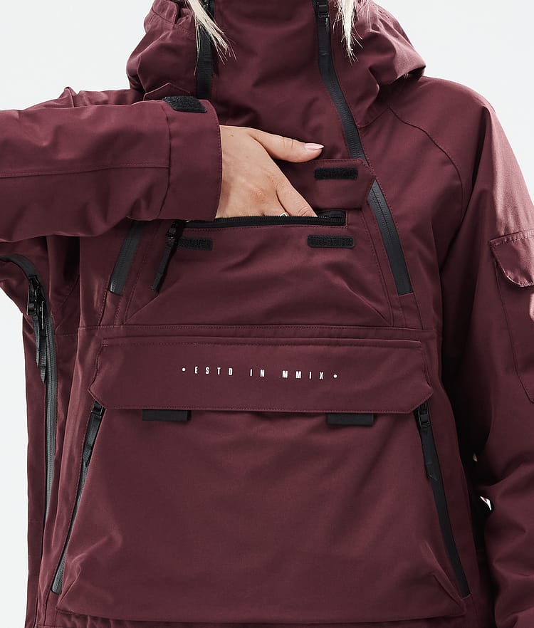 Akin W 2021 Bunda na Snowboard Dámské Burgundy, Obrázek 11 z 11