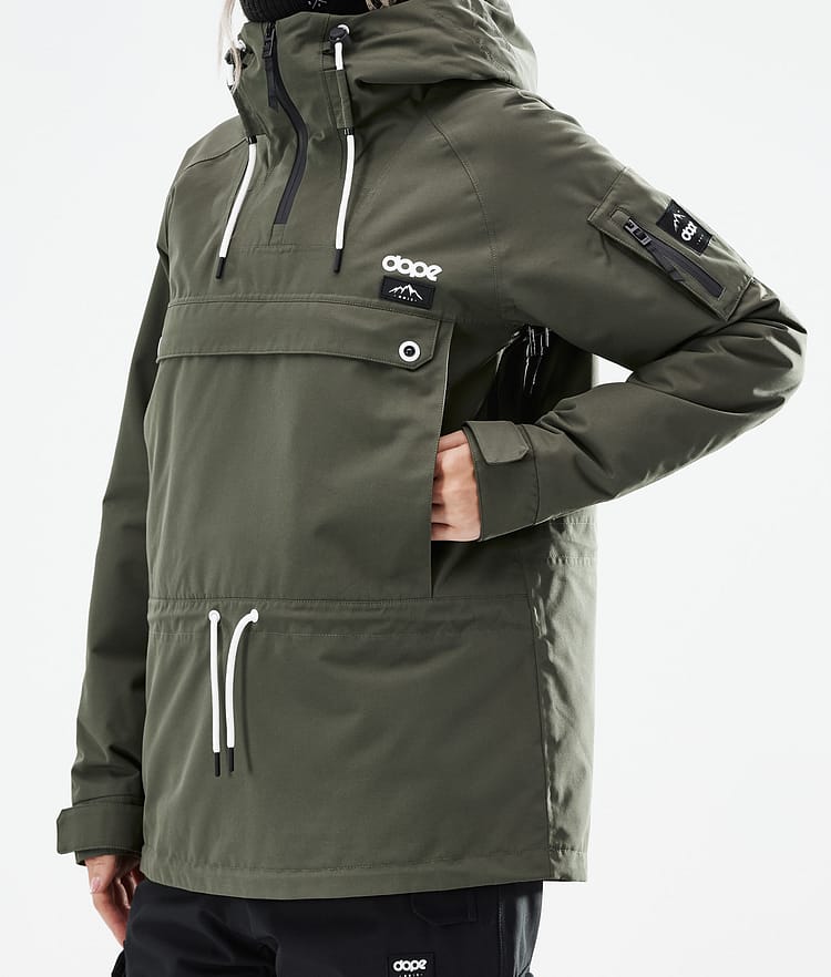 Annok W 21 Snowboard Jacket Women Olive Green, Image 9 of 10