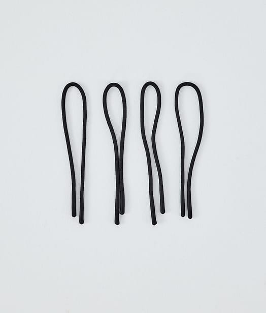 Round Zip Puller String Reservedeler Black/Black Tip