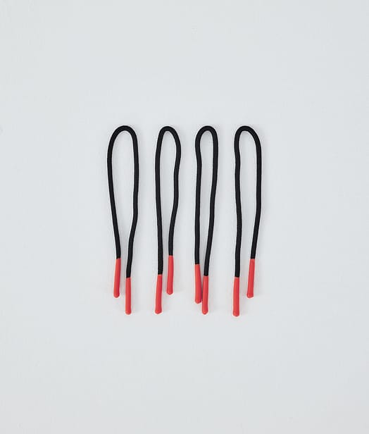 Round Zip Puller String Ersatzteile Black/Orange Tip