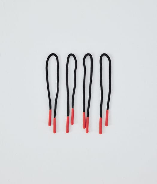 Round Zip Puller String Reservedeler Black/Orange Tip