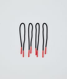 Dope Round Zip Puller String Vervangingsonderdeel Black/Orange Tip