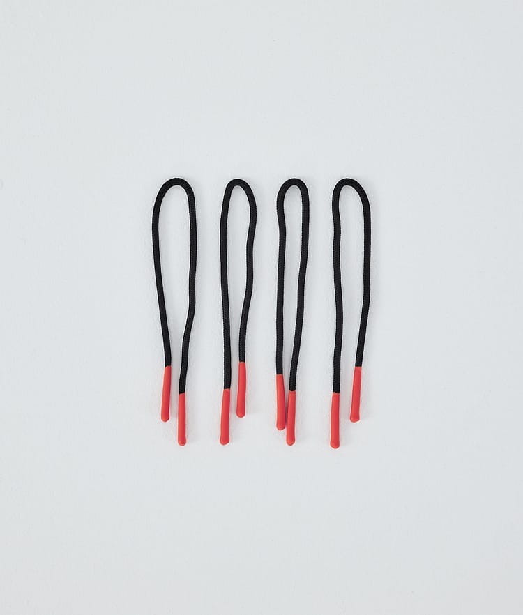 Round Zip Puller String Reservedeler Black/Orange Tip, Bilde 1 av 2