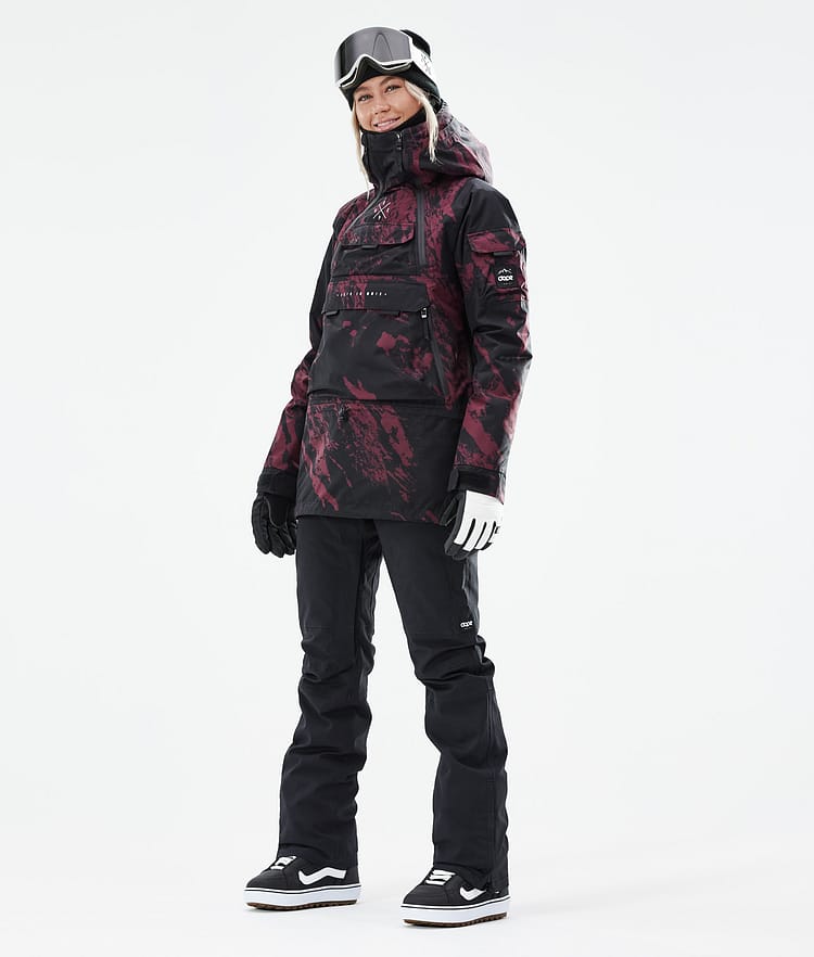 Akin W 2021 Chaqueta Snowboard Mujer Paint Burgundy, Imagen 4 de 11