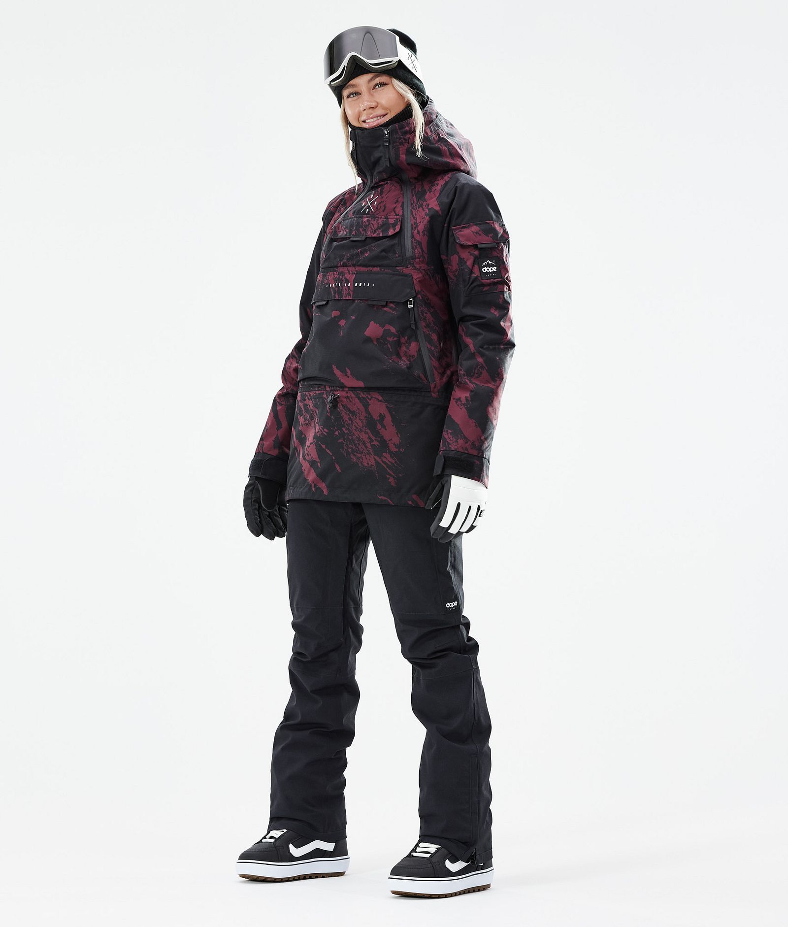 Akin W 2021 Chaqueta Snowboard Mujer Paint Burgundy, Imagen 4 de 11