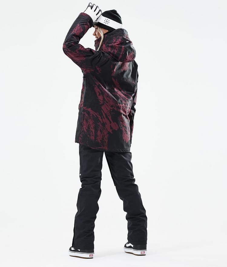 Akin W 2021 Chaqueta Snowboard Mujer Paint Burgundy, Imagen 6 de 11