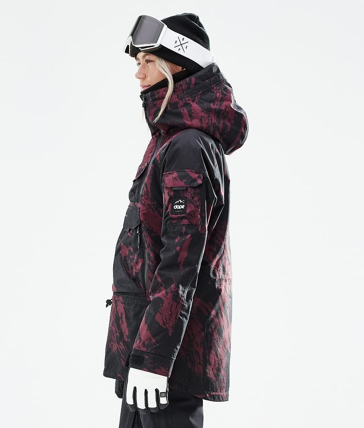 Akin W 2021 Chaqueta Snowboard Mujer Paint Burgundy, Imagen 7 de 11